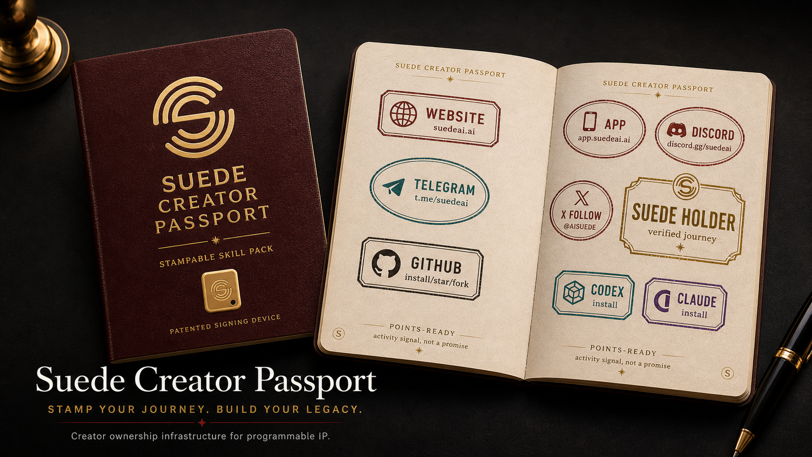 Suede Creator Skills resource map for public docs, install paths, Codex, Claude, and workflow evidence.